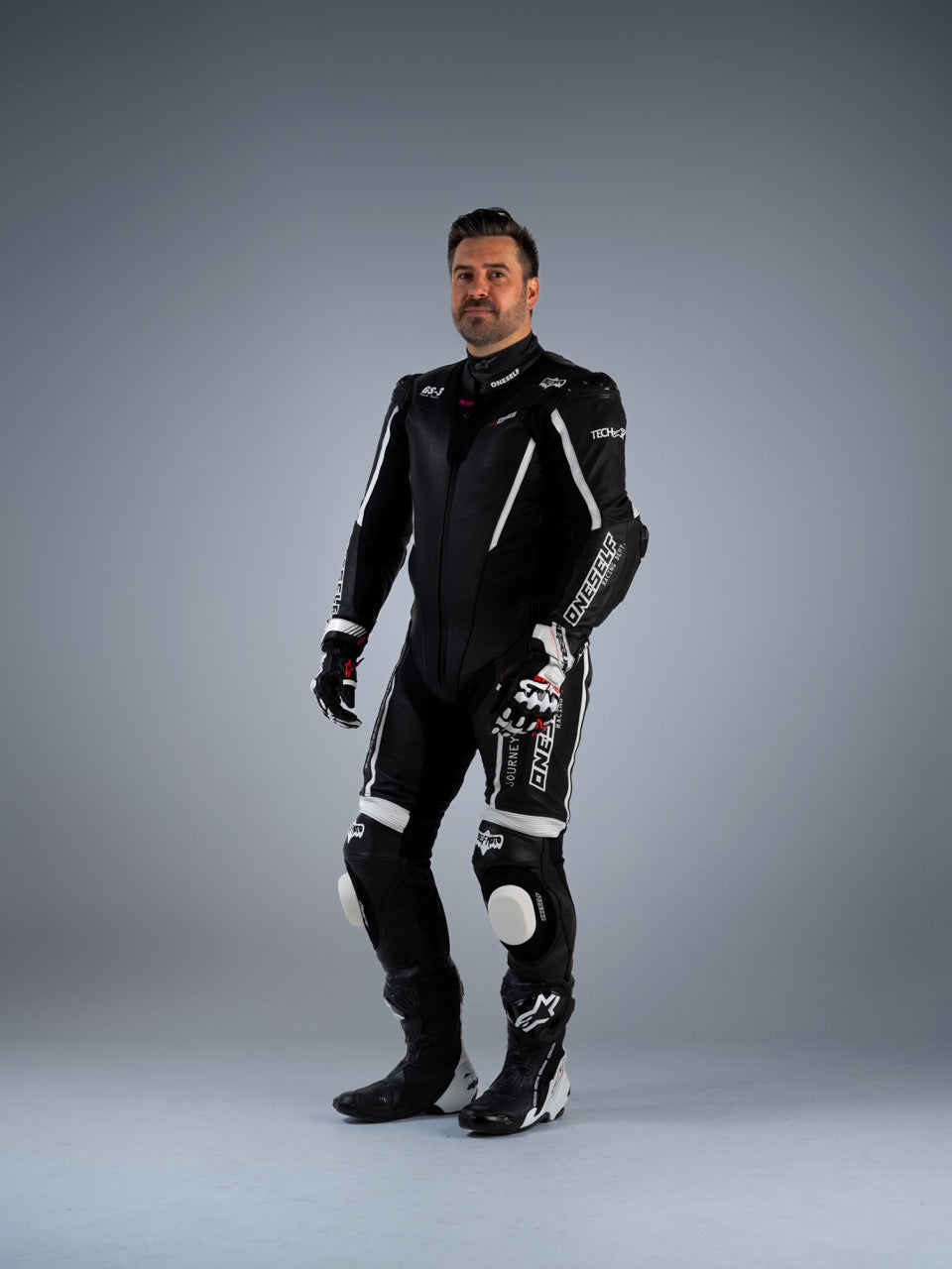 Men's GS-3 Race Suit P1 Black/White